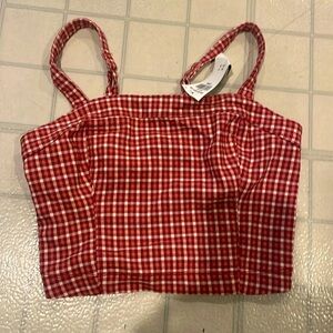 Hollister plaid crop top
